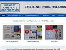 Tablet Screenshot of midwestnameplate.com